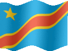 Large still flag of Congo, Democratic Republic of the