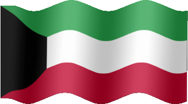 Extra Large still flag of Kuwait