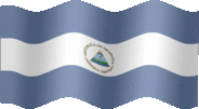 Large still flag of Nicaragua