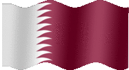 Large animated flag of Qatar