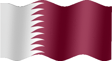 Extra Large still flag of Qatar